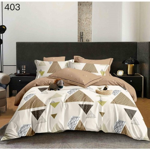 Lenjerie de pat dublu Bumbac FINET, pentru 2 persoane, 6 piese, Cearceaf de pat  230 x 250cm, CF65