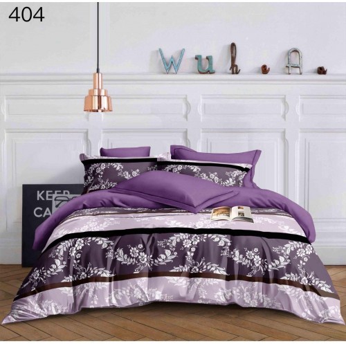 Lenjerie de pat dublu Bumbac FINET, pentru 2 persoane, 6 piese, Cearceaf de pat  230 x 250cm, CF66
