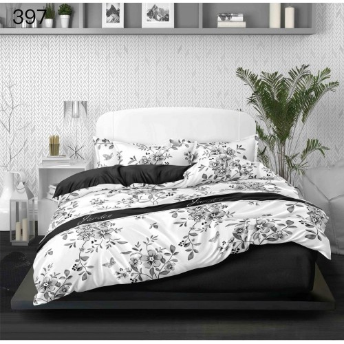 Lenjerie de pat dublu Bumbac FINET, pentru 2 persoane, 6 piese, Cearceaf de pat  230 x 250cm, CF69