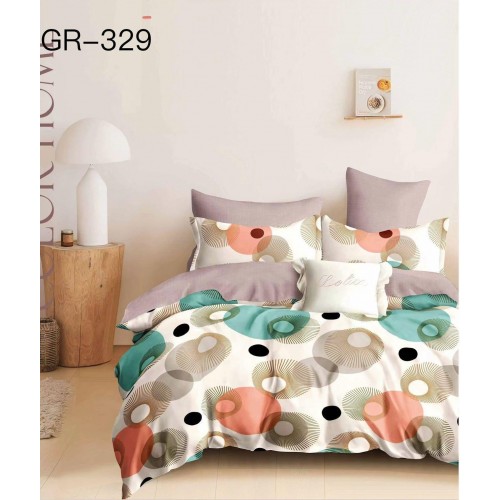Lenjerie de pat dublu Bumbac FINET, pentru 2 persoane, 6 piese, Cearceaf de pat  230 x 250cm, CF70