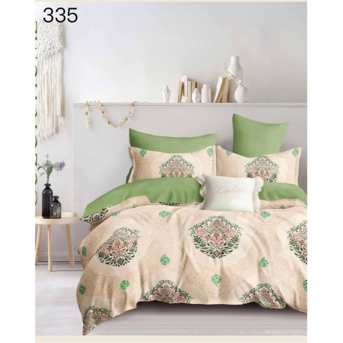 Lenjerie de pat dublu Bumbac FINET, pentru 2 persoane, 6 piese, Cearceaf de pat  230 x 250cm, CF74
