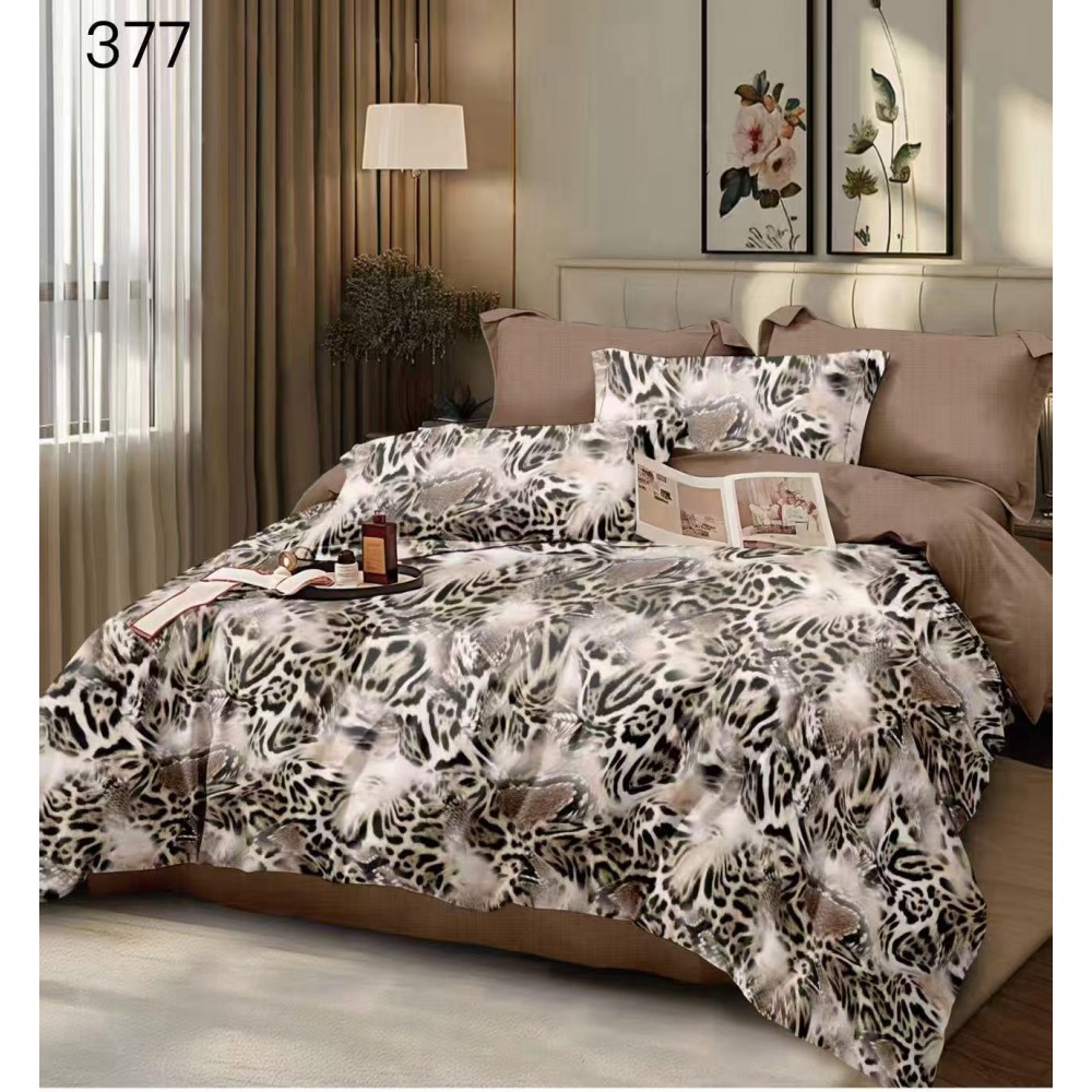 Lenjerie de pat dublu Bumbac FINET, pentru 2 persoane, 6 piese, Cearceaf de pat  230 x 250cm, CF106 Lenjerii din finet 6 piese