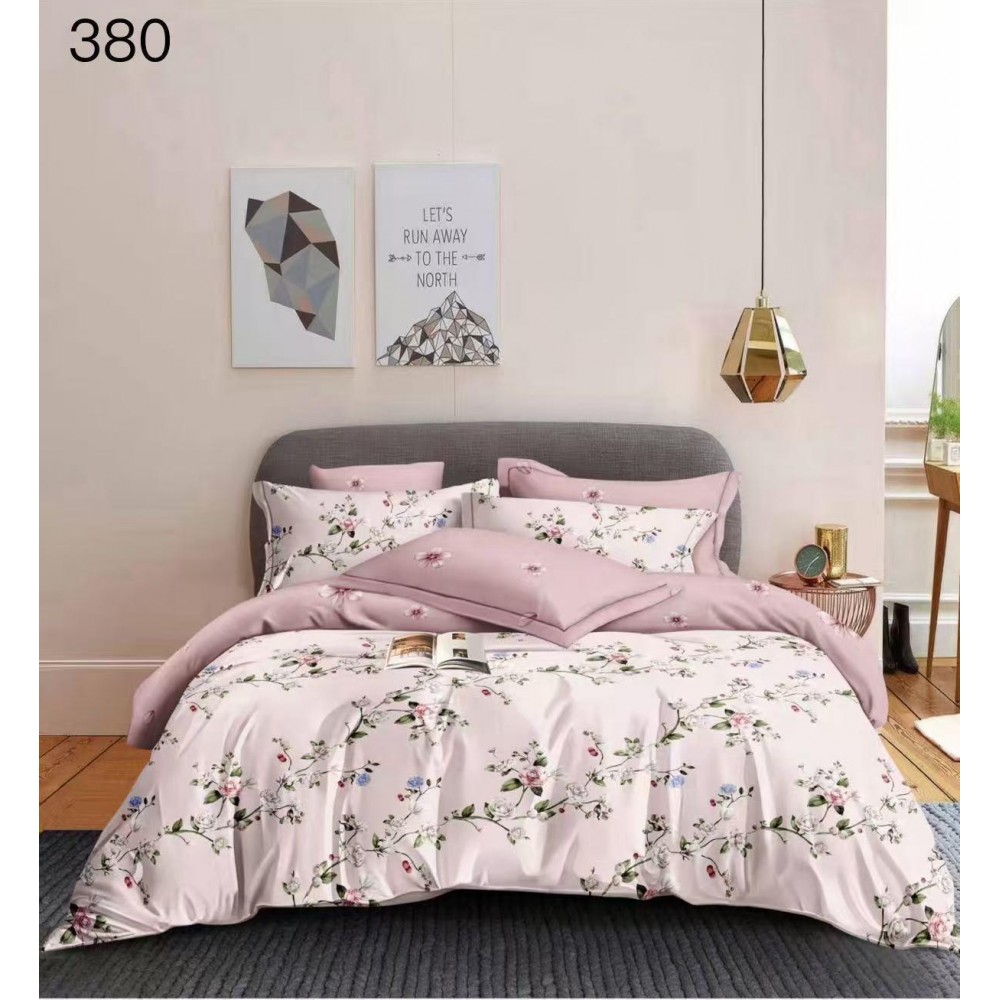 Lenjerie de pat dublu Bumbac FINET, pentru 2 persoane, 6 piese, Cearceaf de pat  230 x 250cm, CF108 Lenjerii din finet 6 piese