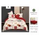 Set Lenjerie Eleganta 6 piese din Bumbac Finet, Cearceaf de pat 245x250cm, Pat 2 Persoane, SEP-29 Lenjerii din finet 6 piese