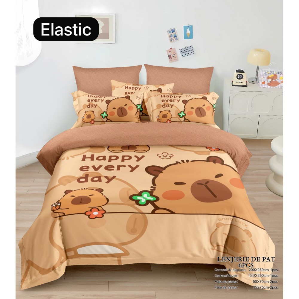 Lenjerie Bumbac tip Finet, 6 piese,Premium CU ELASTIC MODEL CAPYBARA CB6 Lenjerii finet personaje copii Lenjerie Bumbac tip Finet, 6 piese,Premium CU ELASTIC MODEL CAPYBARA CB6 Lenjerii finet personaje copii