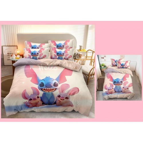 Lenjerie Bumbac tip Finet, 6 piese,PERSONAJE COPII STITCH AND CHILDS SC1