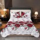 Cuvertura pentru pat dublu 3 piese din Bumbac Satinat 220x240 cm si 2 feţe de pernă, CVT-46 CUVERTURI