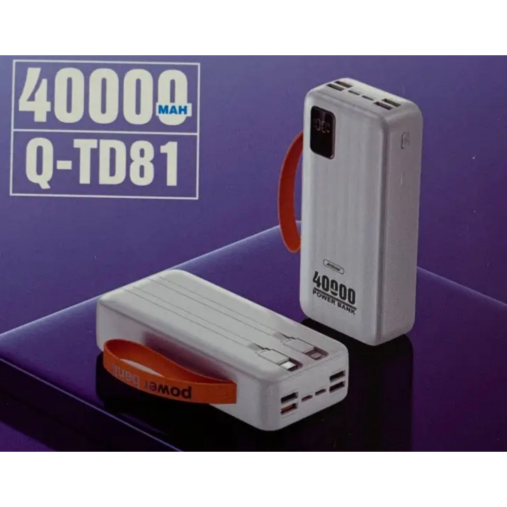 BATERIE EXTERNA CU AFISAJ LED, 40000MAH , USB C SI LIGHTNING