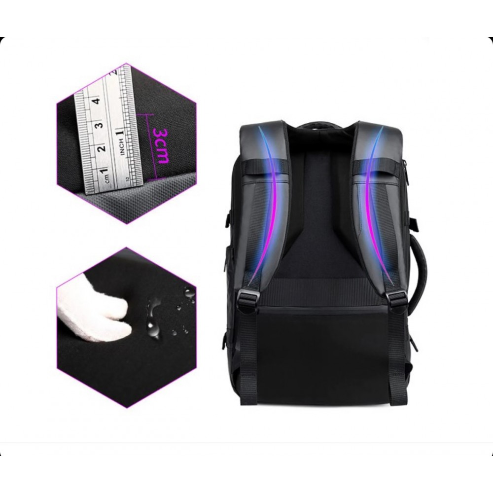 Rucsac Ghiozdan Smart cu Display LED, WiFi, impremeabil, Aplicatie Dedicata iOS/Android, Port USB Extern, Negru GSM1 ELECTRONICE / GADGETURI