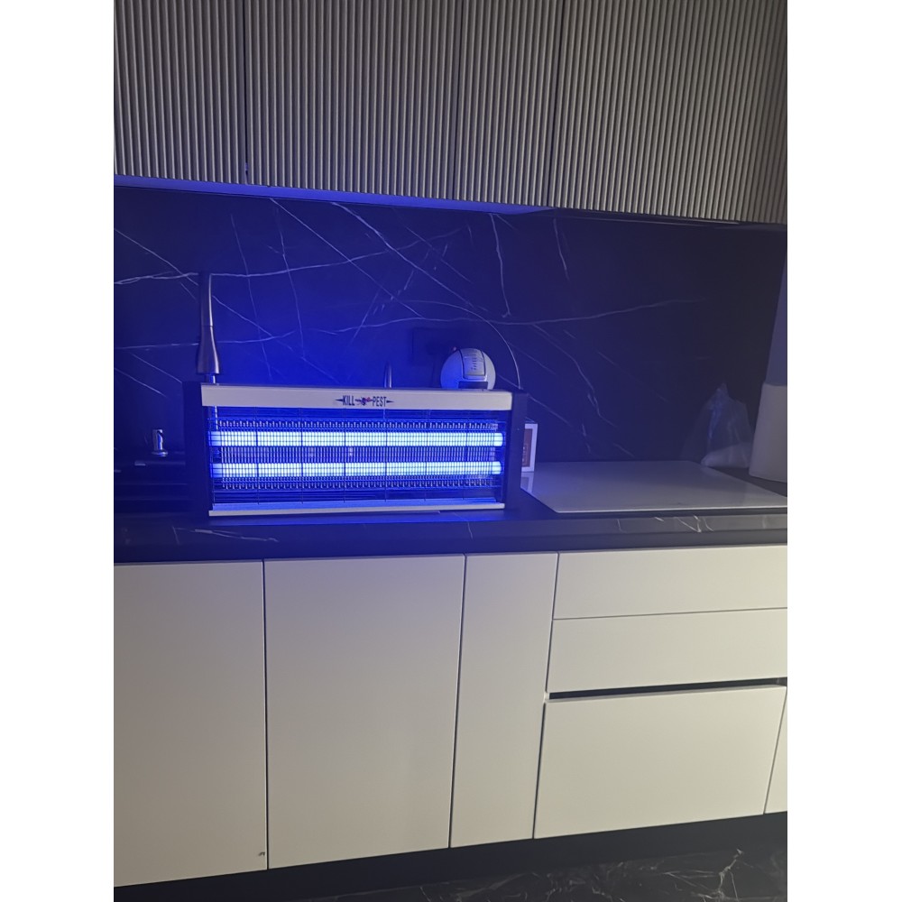 Aparat cu LEDURI UV - Kill Pest Mosquito, anti tantari, muste, molii si alte insecte, 40 W, interior-exterior, argintiu
