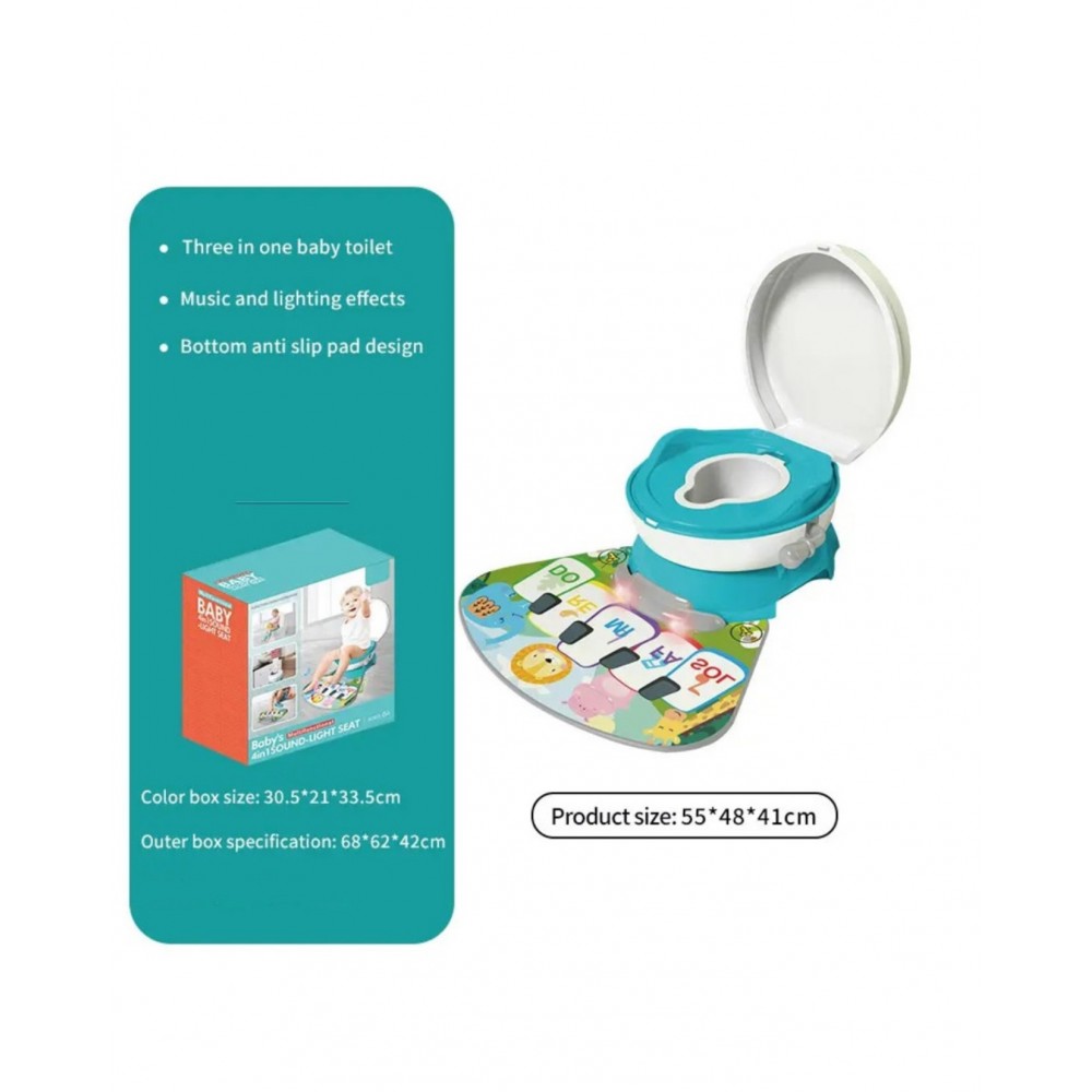 Olita cu Reductor Detasabil Si Covor Muzical Tip Pian bleu