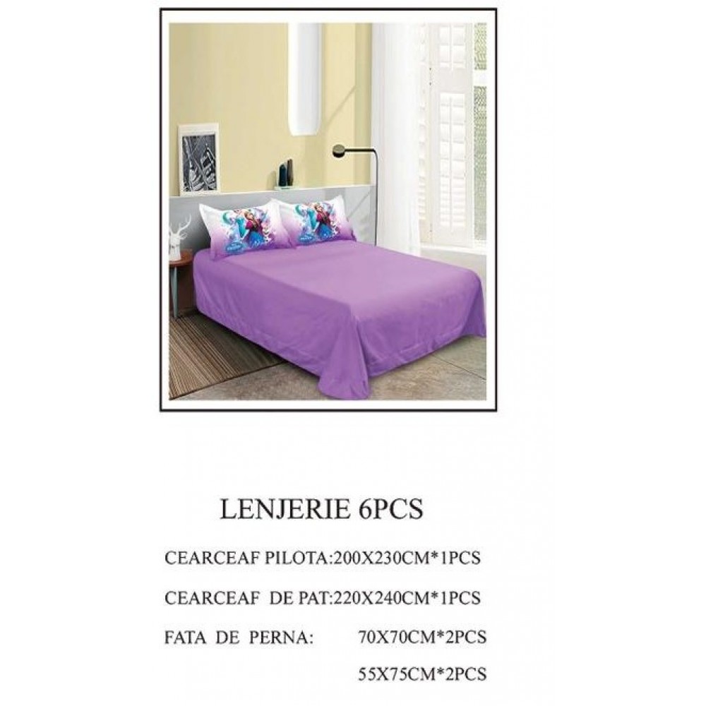 Lenjerie Bumbac tip Finet Premium ,TOM AND JERRY FLOWER  , LS21 Lenjerii finet personaje copii