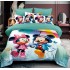 Lenjerie Bumbac tip Finet Premium ,MICKEY AND MINNIE IN THE RAIN  , LS15