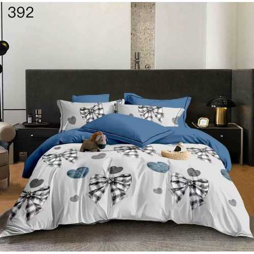 Lenjerie de pat dublu Bumbac FINET, pentru 2 persoane, 6 piese, Cearceaf de pat  230 x 250cm, CF135