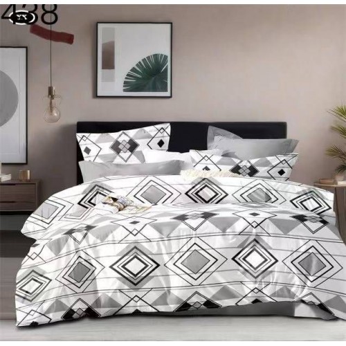 Lenjerie de pat dublu Bumbac FINET, pentru 2 persoane, 6 piese, Cearceaf de pat  230 x 250cm, CF145