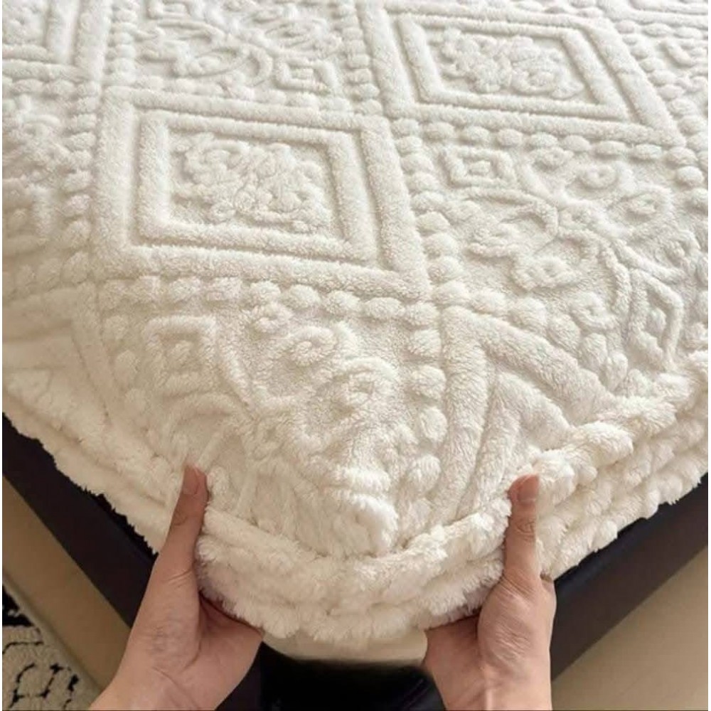 Husa de pat Cocolino si 2 fete de perna, Tricot, Uni, 3 piese, 2 persoane, 180x200cm, HP-17 Huse de pat Cocolino tip tricotaj