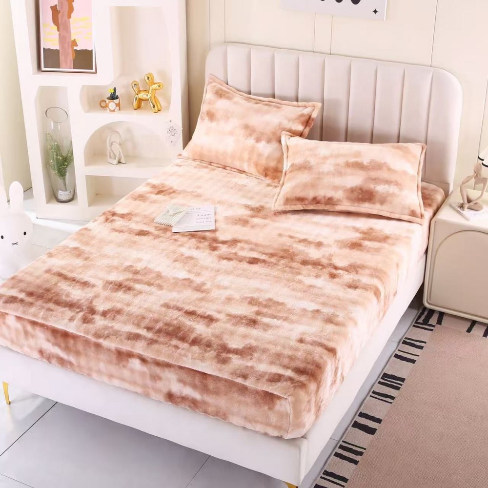Husa de pat cu elastic COCOLINO DIN BLANA  ARTIFICIALA DE IEPURE + 2 fete de perna HCIS18 Huse cocolino