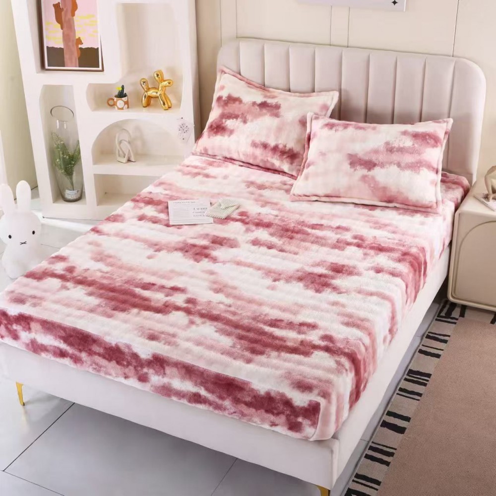 Husa de pat cu elastic COCOLINO DIN BLANA  ARTIFICIALA DE IEPURE + 2 fete de perna HCIS22 Huse cocolino