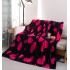 Patura cocolino 200x230 cm, NEAGRA INIMA  ROZ,cod produs PCIL4