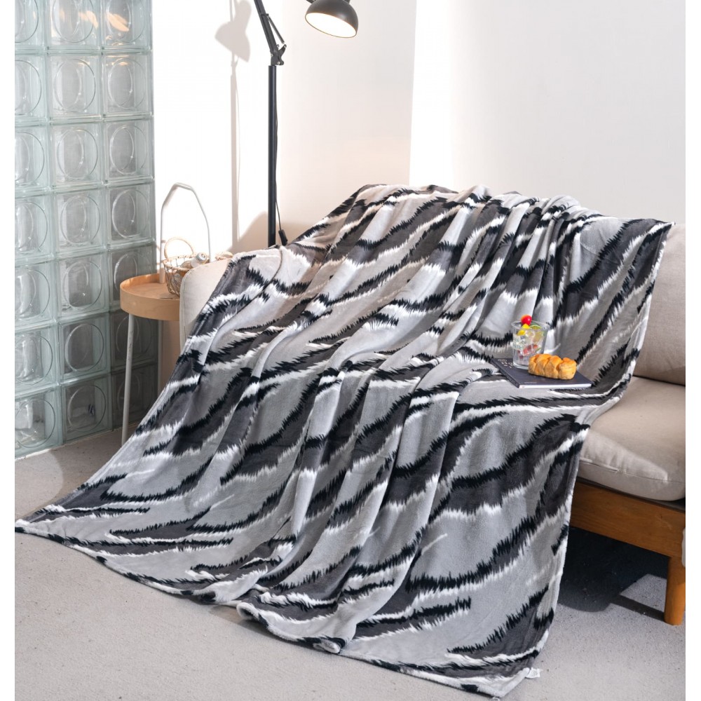 Patura cocolino 200x230 cm, GRI ABSTRACT ,cod produs PCIL6 PATURI COCOLINO SOFT