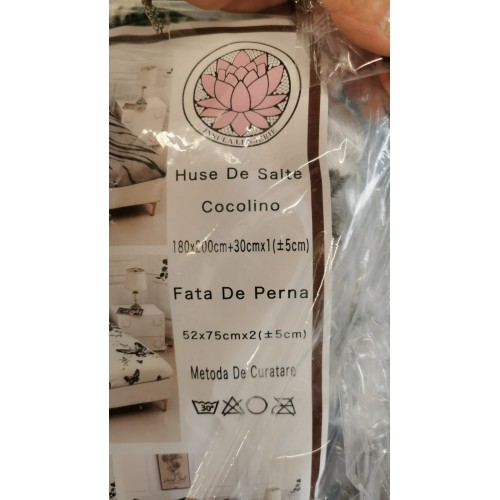Husa de pat cu elastic COCOLINO+ 2 fete de perna HCP10