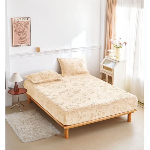 Husa de Pat Cocolino+2 Fete Perna,Fluturi 3D in relief HCF3DR2