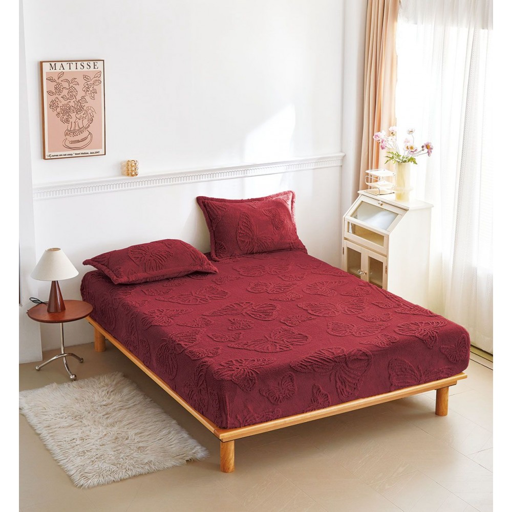 Husa de Pat Cocolino+2 Fete Perna,Fluturi 3D in relief HCF3DR4 Huse cocolino