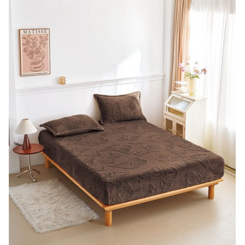 Husa de Pat Cocolino+2 Fete Perna,Fluturi 3D in relief HCF3DR6