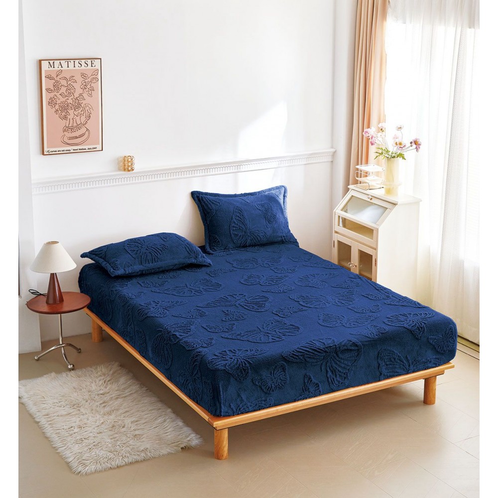 Husa de Pat Cocolino+2 Fete Perna,Fluturi 3D in relief HCF3DR9 Huse cocolino