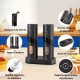 Set 2 rasnite electrice pentru sare si piper, Reincarcabile, Cablu USB, lumina LED, Perie curatare, Stand pentru incarcare sd1