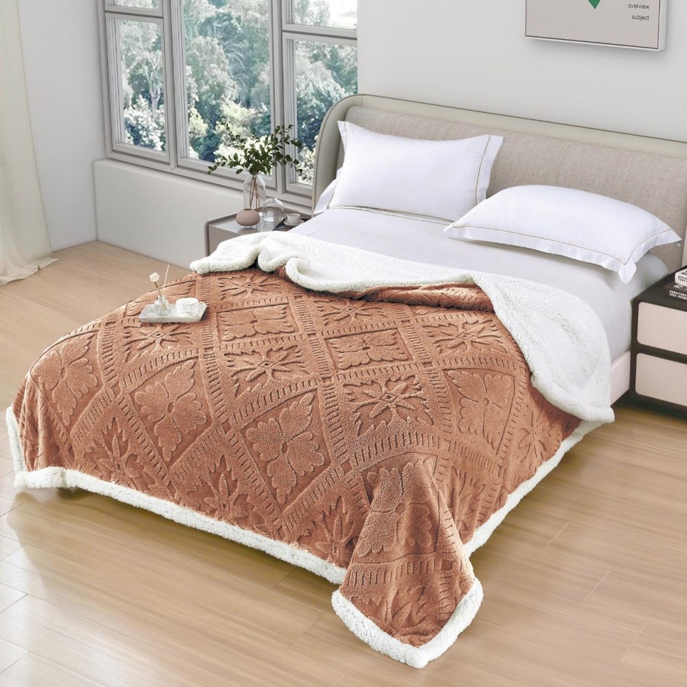 Patura Cocolino pufoasa, PLIC CU FERMOAR cu blanita, MODEL 3D, 200 x 230cm, pentru 2 persoane, PCY9 Paturi cocolino cu blanita