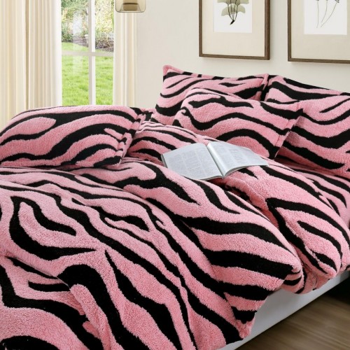 Lenjerie Cocolino DIN BLANITA DE OAIE,4 piese cu elastic ,MODEL ZEBRA 3D IN RELIEF LC4PEY1