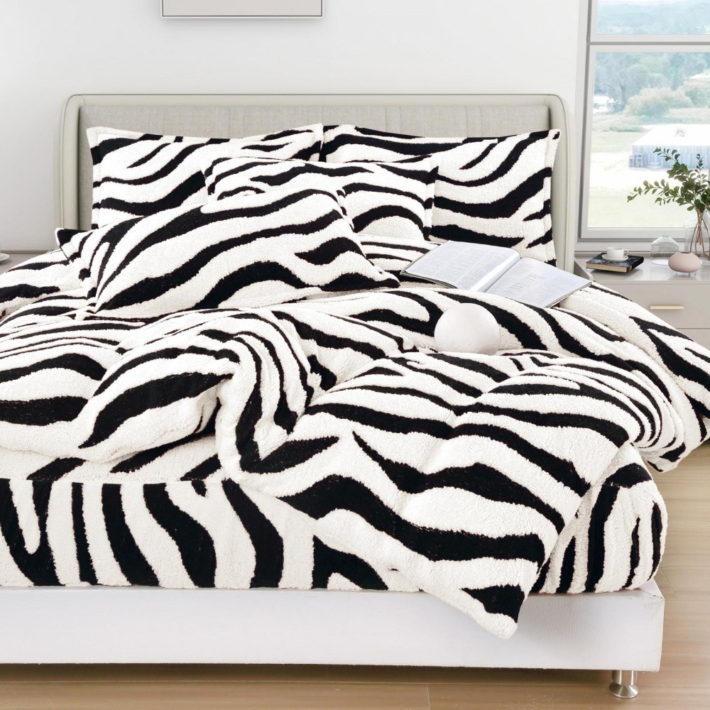 Lenjerie Cocolino DIN BLANITA DE OAIE,4 piese cu elastic ,MODEL ZEBRA 3D IN RELIEF LC4PEY3 Lenjerii cocolino 4 piese cu ELASTIC