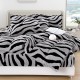 Lenjerie Cocolino DIN BLANITA DE OAIE,4 piese cu elastic ,MODEL ZEBRA 3D IN RELIEF LC4PEY5 Lenjerii cocolino 4 piese cu ELASTIC