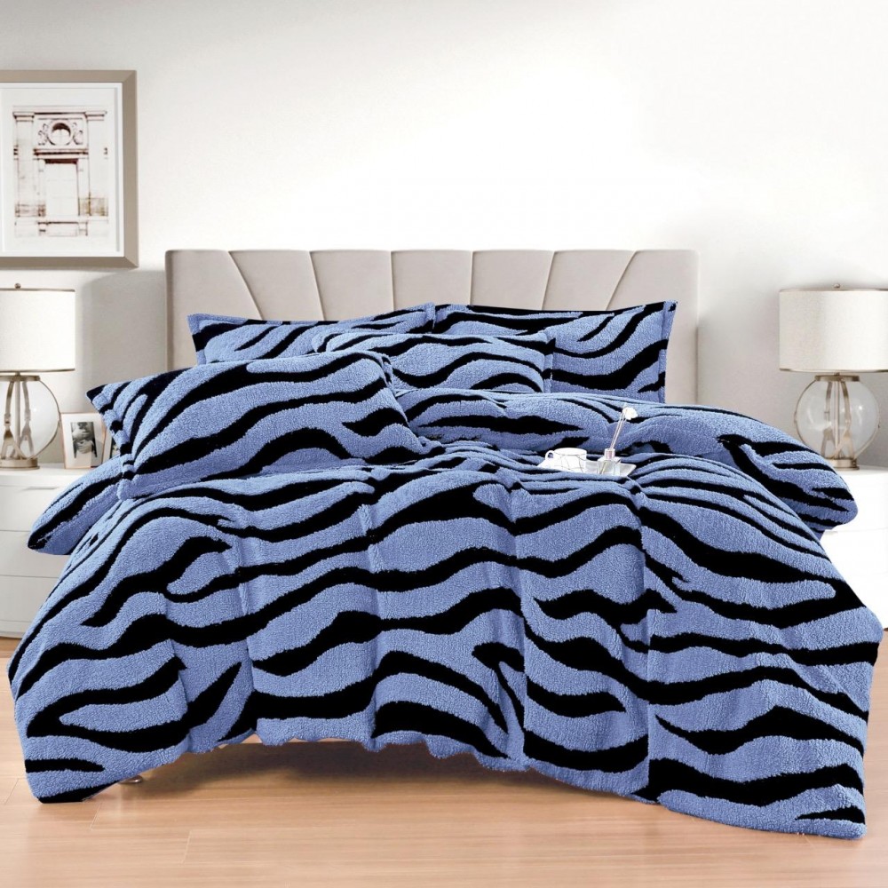 Lenjerie Cocolino DIN BLANITA DE OAIE,4 piese cu elastic ,MODEL ZEBRA 3D IN RELIEF LC4PEY8 Lenjerii cocolino 4 piese cu ELASTIC