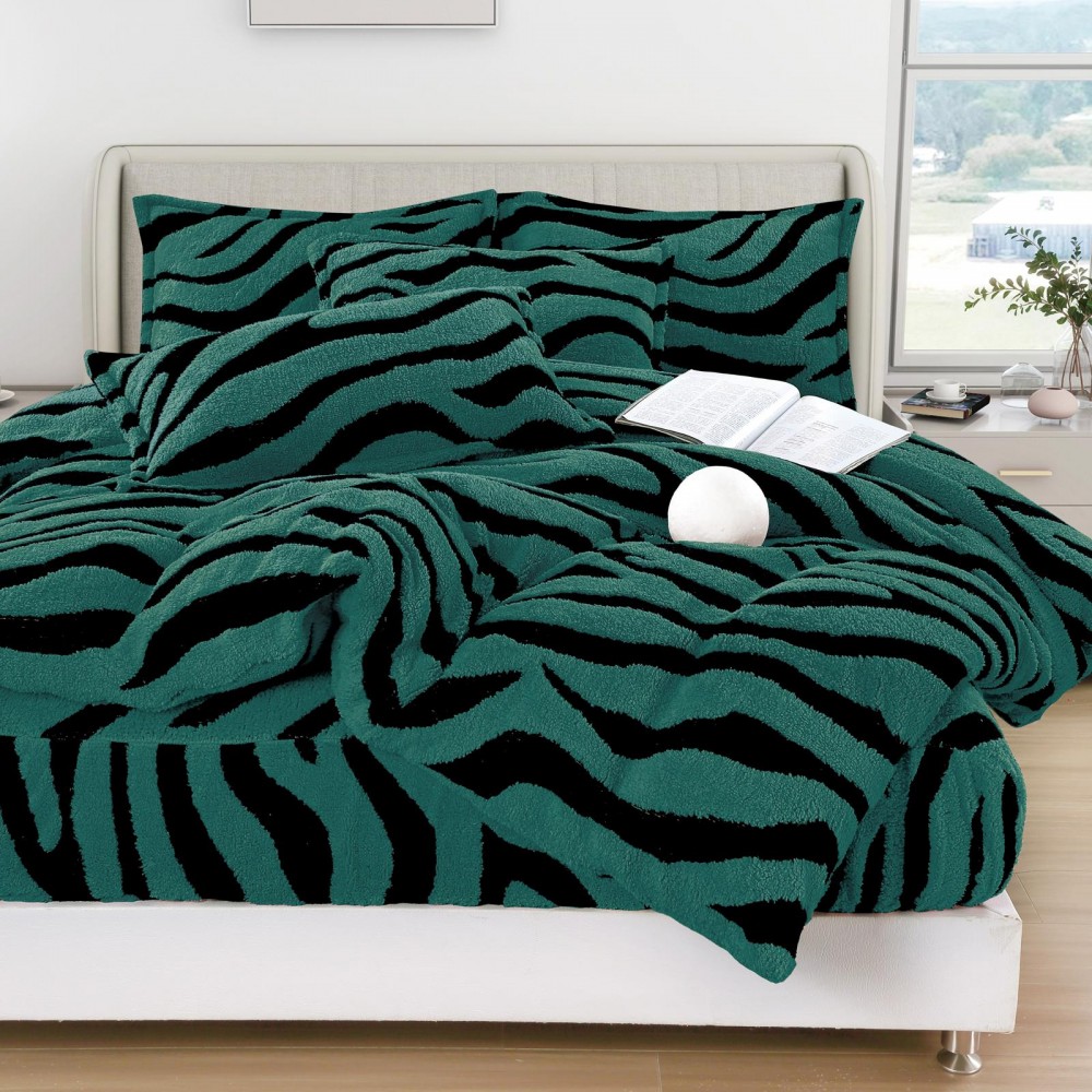 Lenjerie Cocolino DIN BLANITA DE OAIE,4 piese cu elastic ,MODEL ZEBRA 3D IN RELIEF LC4PEY9 Lenjerii cocolino 4 piese cu ELASTIC