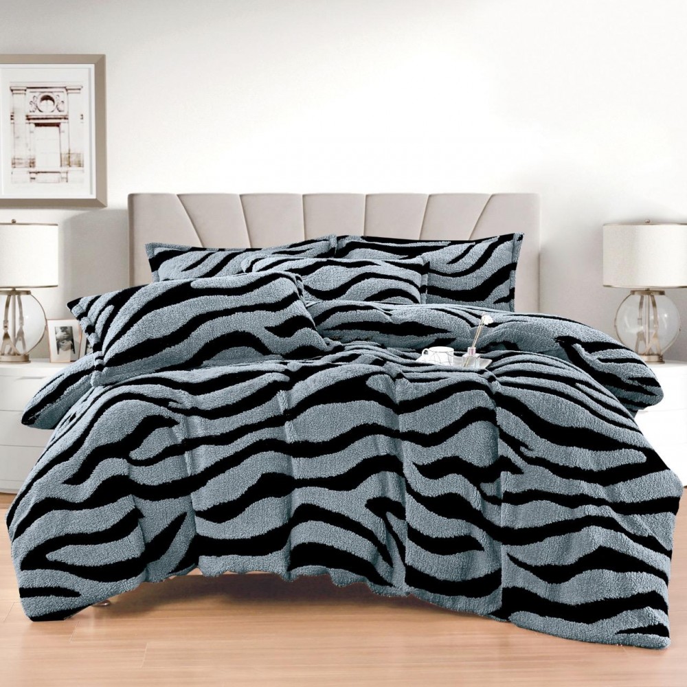 Lenjerie Cocolino DIN BLANITA DE OAIE,4 piese cu elastic ,MODEL ZEBRA 3D IN RELIEF LC4PEY10 Lenjerii cocolino 4 piese cu ELASTIC