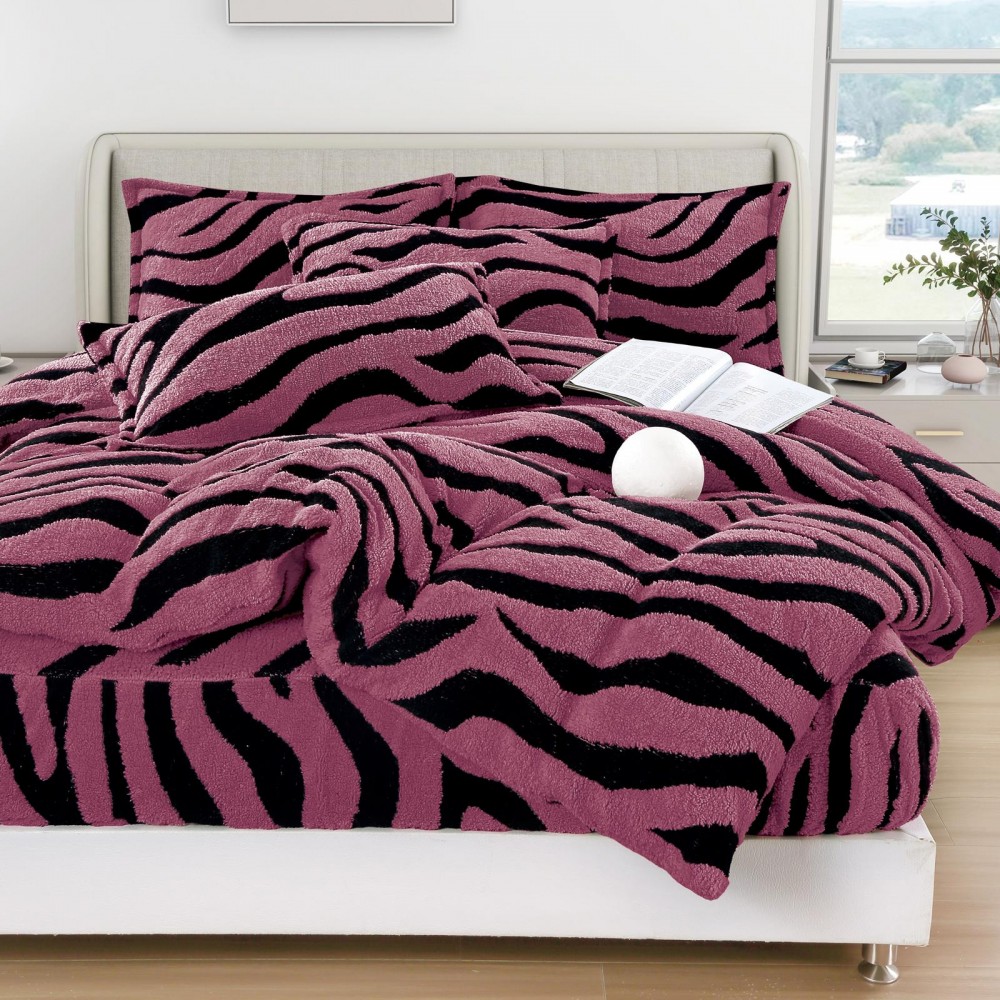 Lenjerie Cocolino DIN BLANITA DE OAIE,4 piese cu elastic ,MODEL ZEBRA 3D IN RELIEF LC4PEY11 Lenjerii cocolino 4 piese cu ELASTIC
