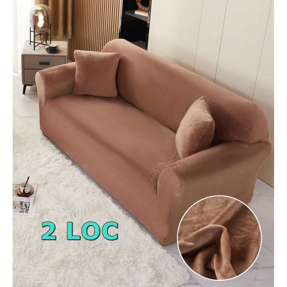 Husa de Canapea din Catifea 2 Locuri , MARO HUSE ELASTICE CATIFEA FOTOLII,CANAPELE SI COLTARE