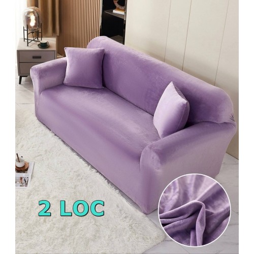 Husa de Canapea din Catifea 2 Locuri , MOV