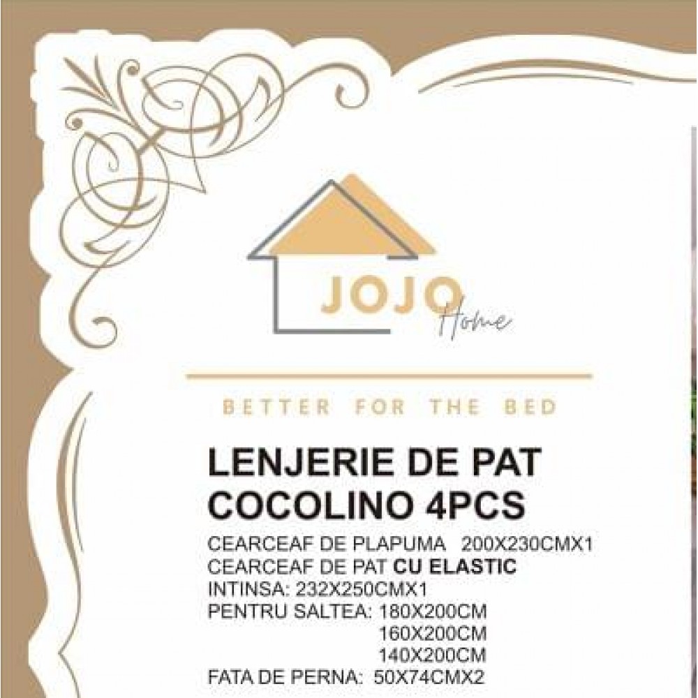 Lenjerie Cocolino ,4 piese cu elastic , LCJE1 Lenjerii cocolino 4 piese cu ELASTIC