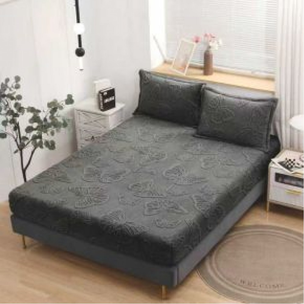 Husa de Pat Cocolino+2 Fete Perna,MODEL  FLUTURI 3D in relief HCCF3D1 Huse cocolino