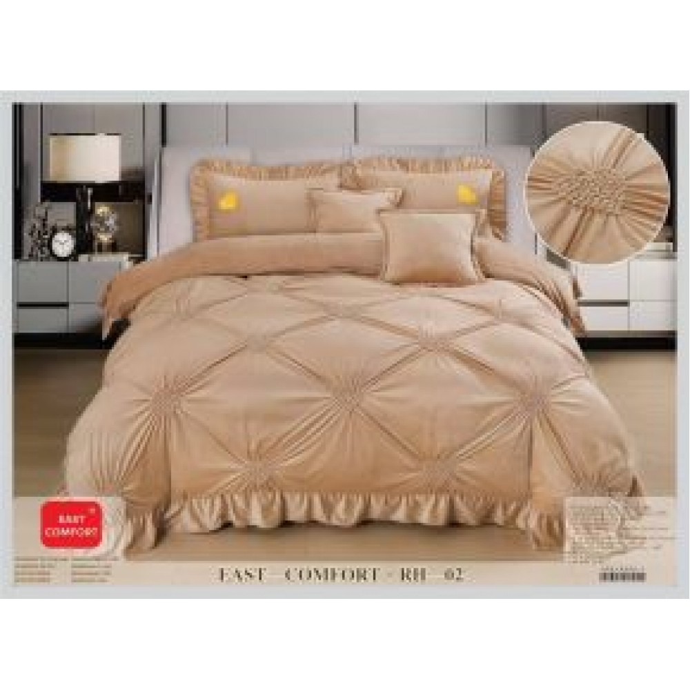 Lenjerie Luxury din Catifea, 6 Piese cu Inimi Brodate si Volanas, MARO DESCHIS RH2 LENJERII CATIFEA 4 PIESE