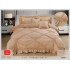 Lenjerie Luxury din Catifea, 6 Piese cu Inimi Brodate si Volanas, MARO DESCHIS RH2