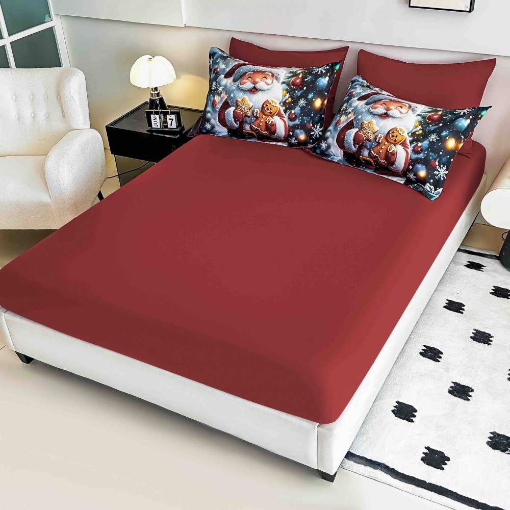 Lenjerie de pat bumbac finet Premium CU ELASTIC – gama 5D – 6 piese 5DJE3 LENJERII DIN FINET 5D