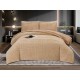 Pilota cocolino cu blăniță 200x230 și 2 fețe de pernă cu 50x75 maro deschis     pcsz17 PILOTE COCOLINO 3 PIESE