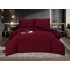 Pilota cocolino cu blăniță 200x230 și 2 fețe de pernă cu 50x75 bordo     pcsz18