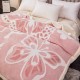 Pătură Cocolino 3D cu Blăniță – Moale, Călduroasă și Elegantă, Imprimeu Fluture, 200×230 cm-Roz PBFJ9 PATURI FLUTURI 3D