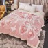 Pătură Cocolino 3D cu Blăniță – Moale, Călduroasă și Elegantă, Imprimeu Fluture, 200×230 cm-Roz PBFJ9