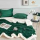Set Pătură VERDE 3D din Blăniță Artificială de Iepure & 2 Fețe de Pernă PBPJ2 PATURA PLIC CU BLANITA